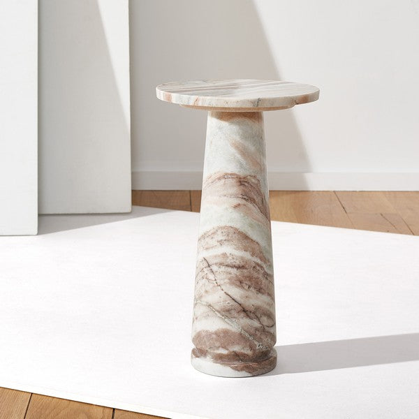 Valentia Round Marble Accent Table