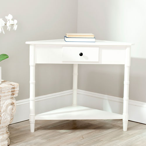 Gomez Corner Table With Storage Drawer