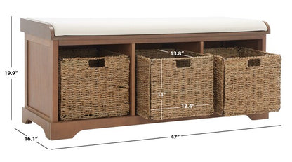Lonan Wicker Storage Bench