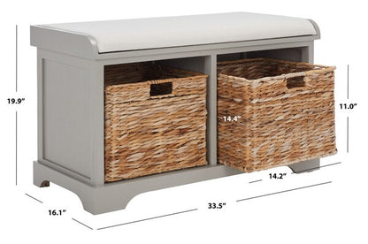 Freddy Wicker Storage Bench
