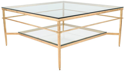 Mieka Gold Leaf Glass Cocktail Table