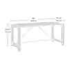 Dixon City Executive Desk with Pebbled White Accent Top