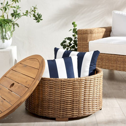 Anguilla Wicker Storage Outdoor Coffee Table