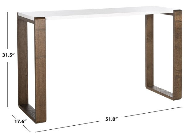 Bartholomew Mid Century Scandinavian Lacquer Console Table