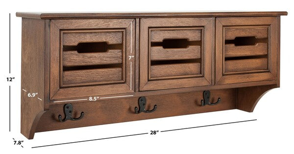 Leon Hanging 3 Drawer Wall Rack