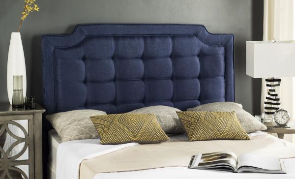 Sapphire Navy Tufted Linen Headboard