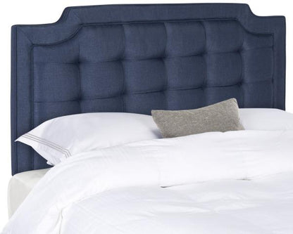 Sapphire Navy Tufted Linen Headboard