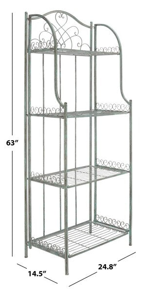 Amaris Wrought Iron  4 Tier Outdoor Bakers Rack