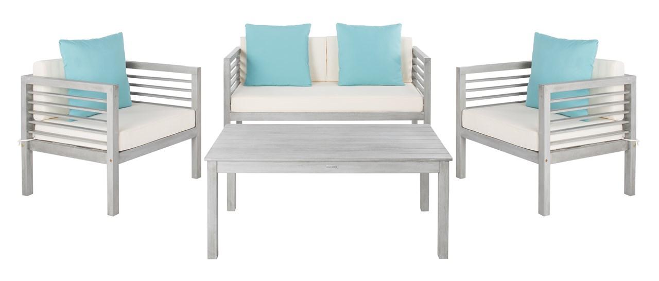 Alda 4 Piece Outdoor Set With Accent Pillows
