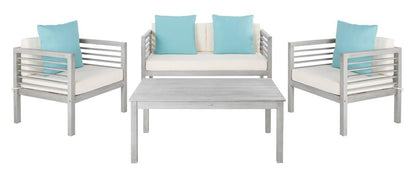Alda 4 Piece Outdoor Set With Accent Pillows