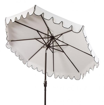 Venice Single Scallop 9ft Crank Outdoor Auto Tilt Umbrella
