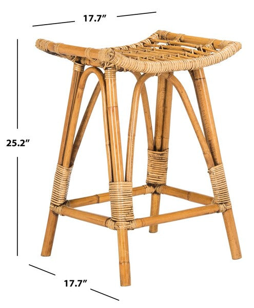 Leda Rattan Counter Stool